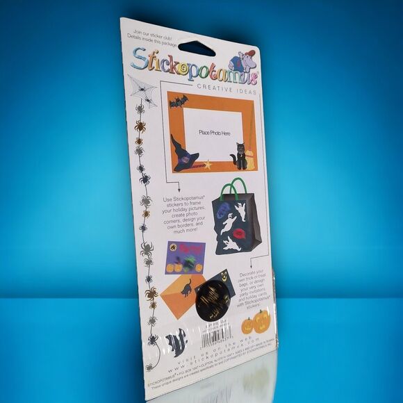 Sealed Vintage Stickopotamus Halloween Stickers Witches Brew & Spooky Owl Night - Picture 6 of 6